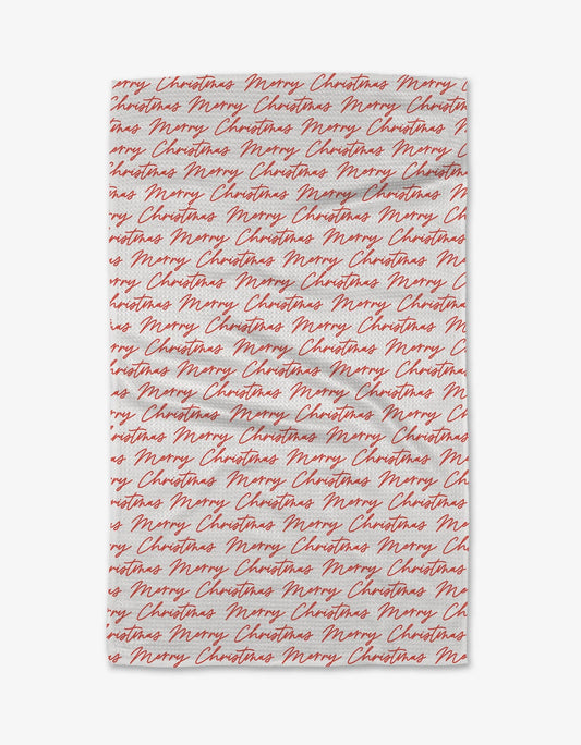 Geometry - Christmas Greeting Tea Towel