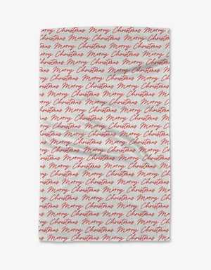 Geometry - Christmas Greeting Tea Towel