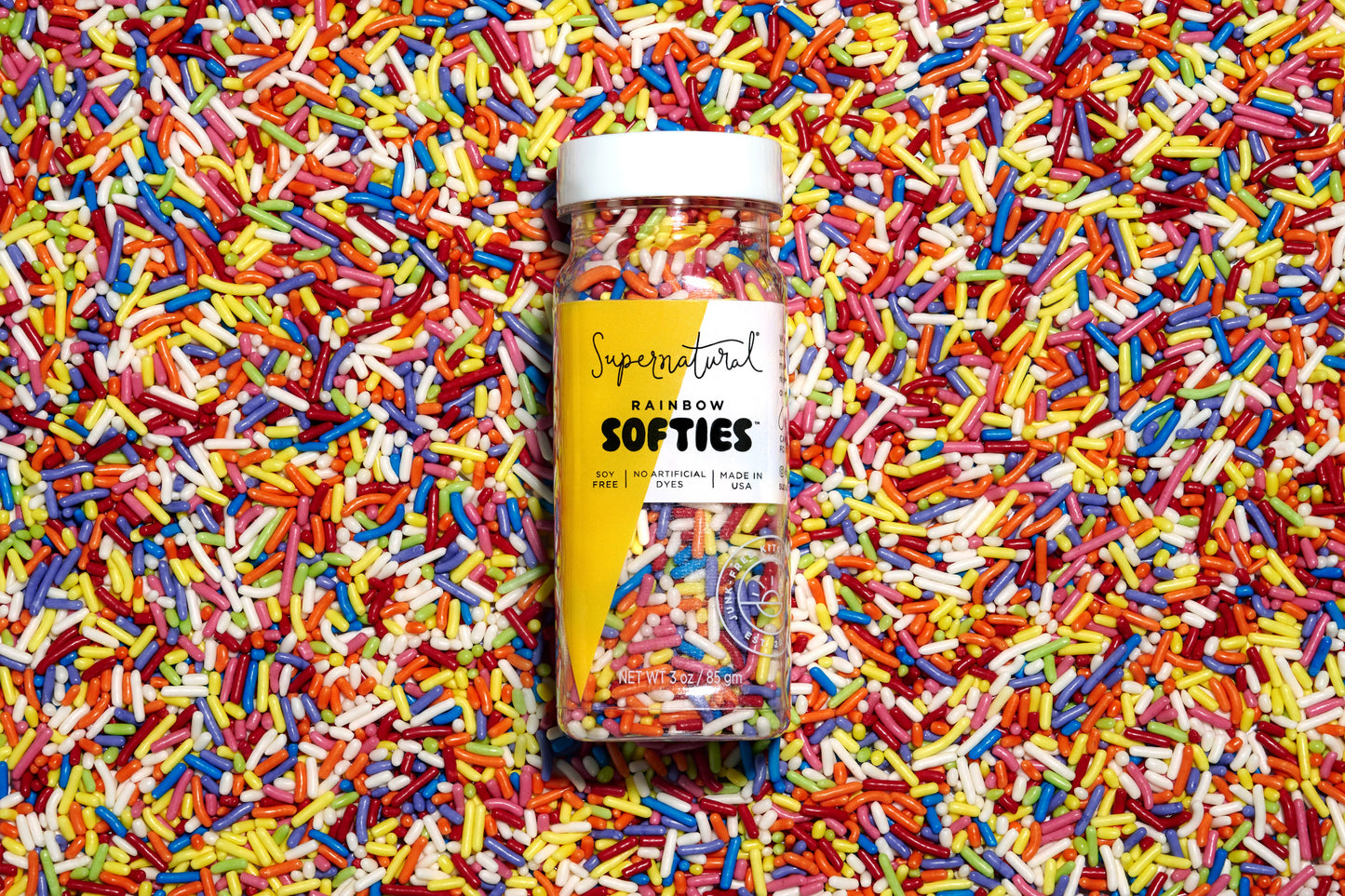 Supernatural Dye-Free Rainbow Softies Sprinkles