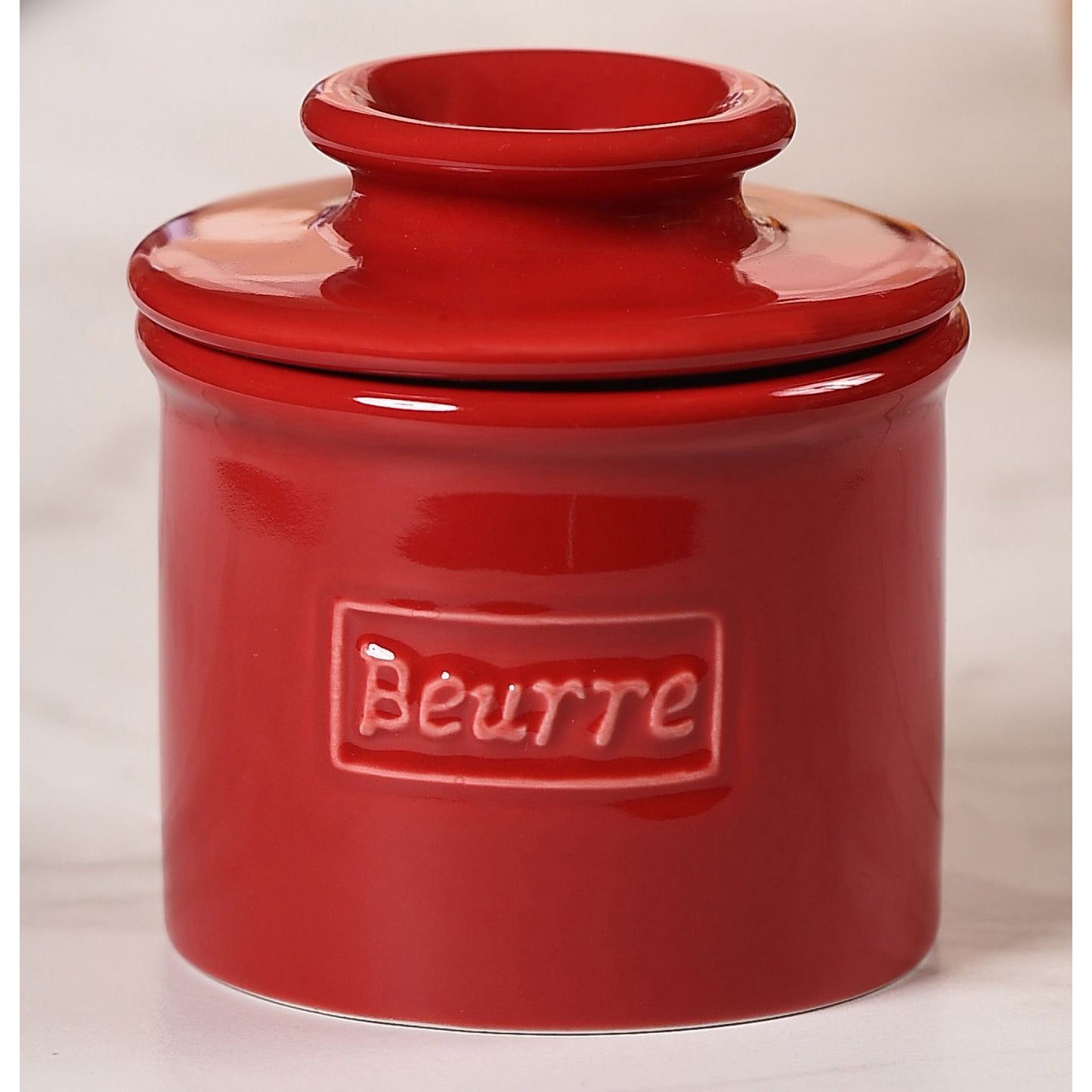Butter Bell Crock Cafe Retro Maraschino Red