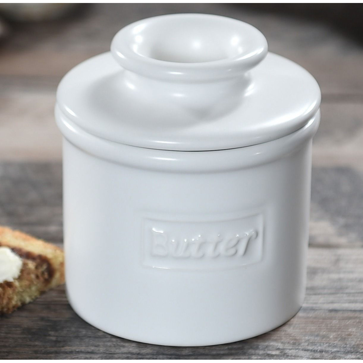 Butter Bell Crock Cafe Matte White