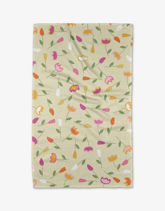 Geometry - Bright Buds Tea Towel