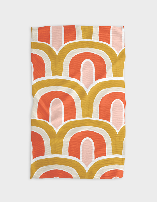 Geometry - Gold Bows Kitchen Tea Towel