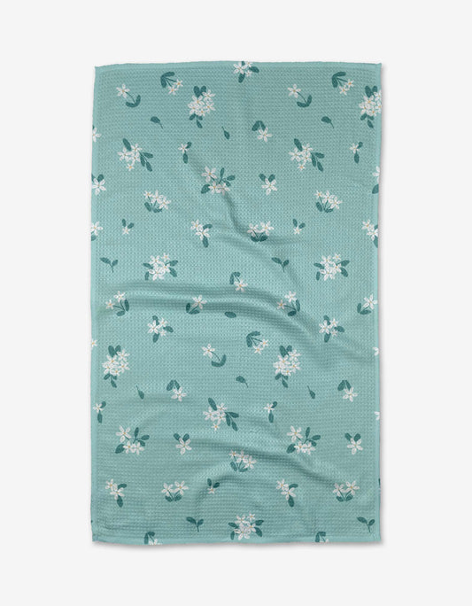 Geometry - Blossom Breeze in Robins Egg Tea Towel