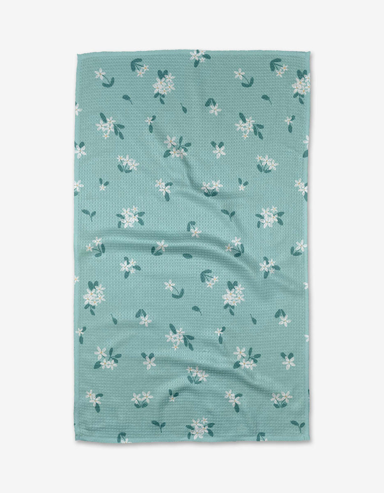 Geometry - Blossom Breeze in Robins Egg Tea Towel