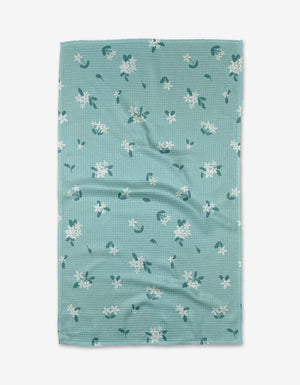 Geometry - Blossom Breeze in Robins Egg Tea Towel