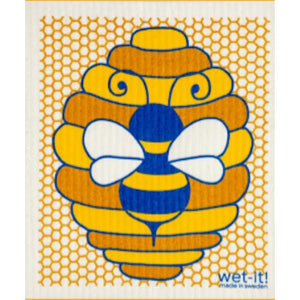 Wet-it! - Honey Bee Swedish Dishcloth