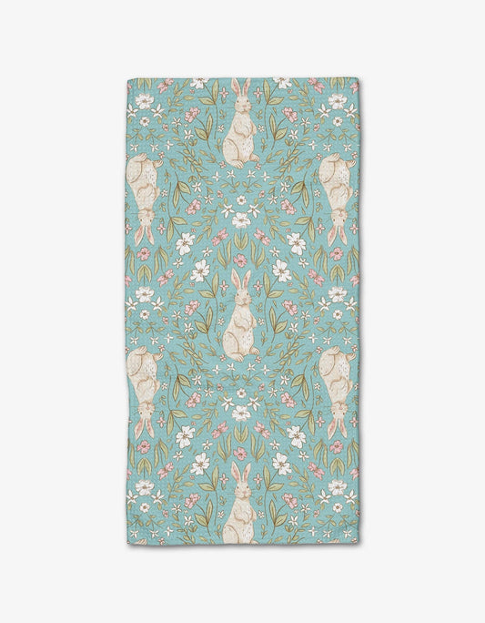 Geometry - Cottontail Florals Robins Egg Bar Towel