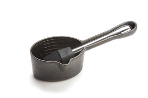 Cast Iron Sauce Pot with Nesting Silicone Basting Brush