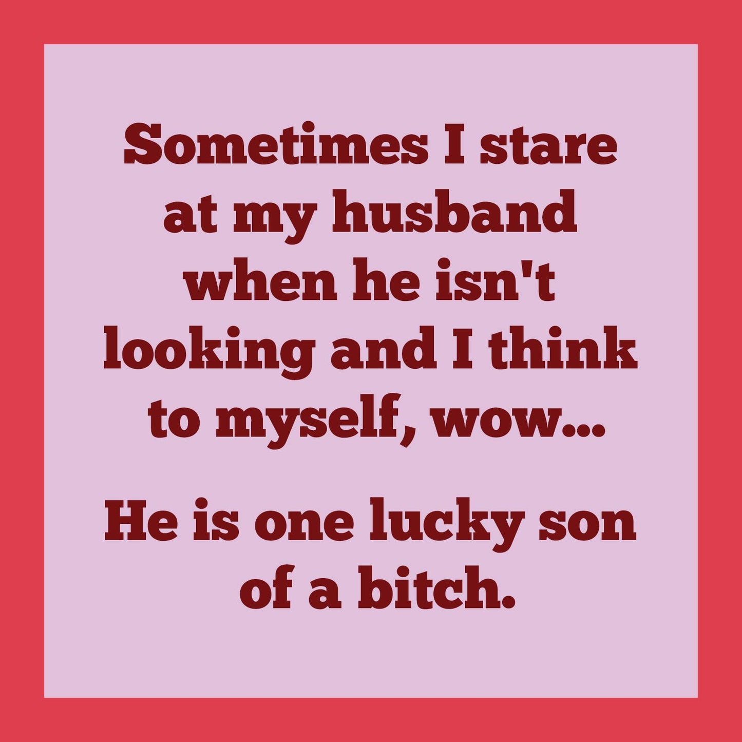 Lucky Son of a Bitch Card Coaster