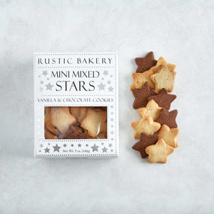 Rustic Bakery - Mini Mixed Stars, Chocolate & Vanilla