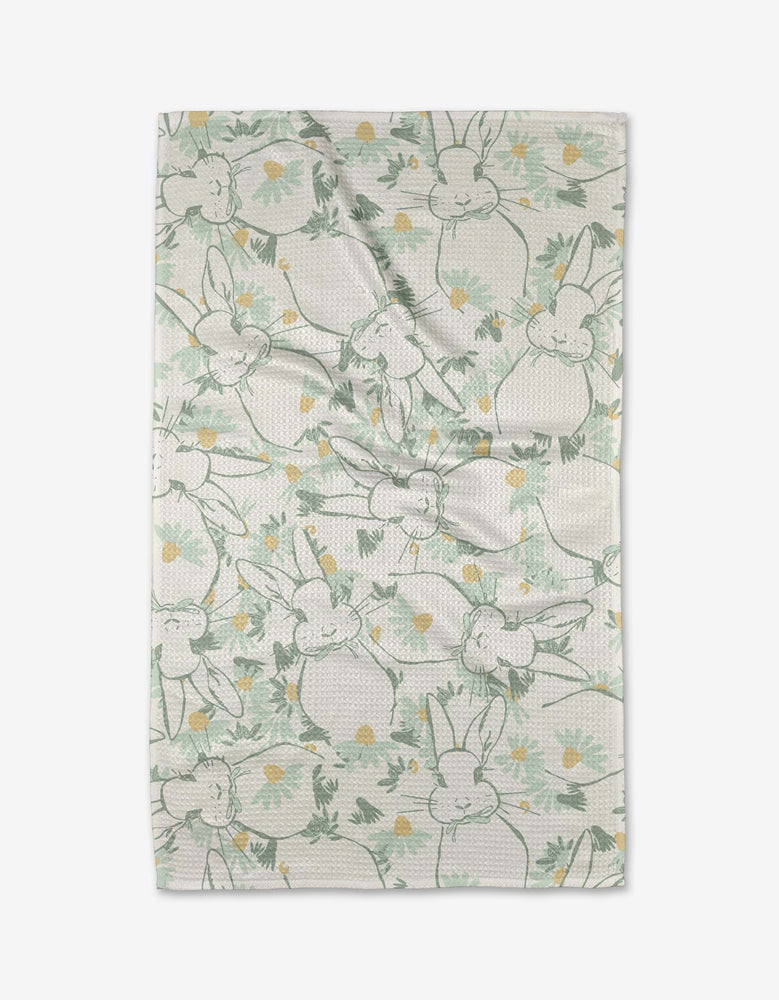 Geometry - Bunny Tea Time Tea Towel
