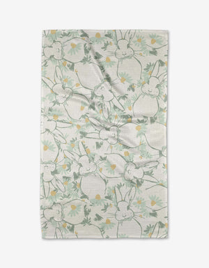 Geometry - Bunny Tea Time Tea Towel