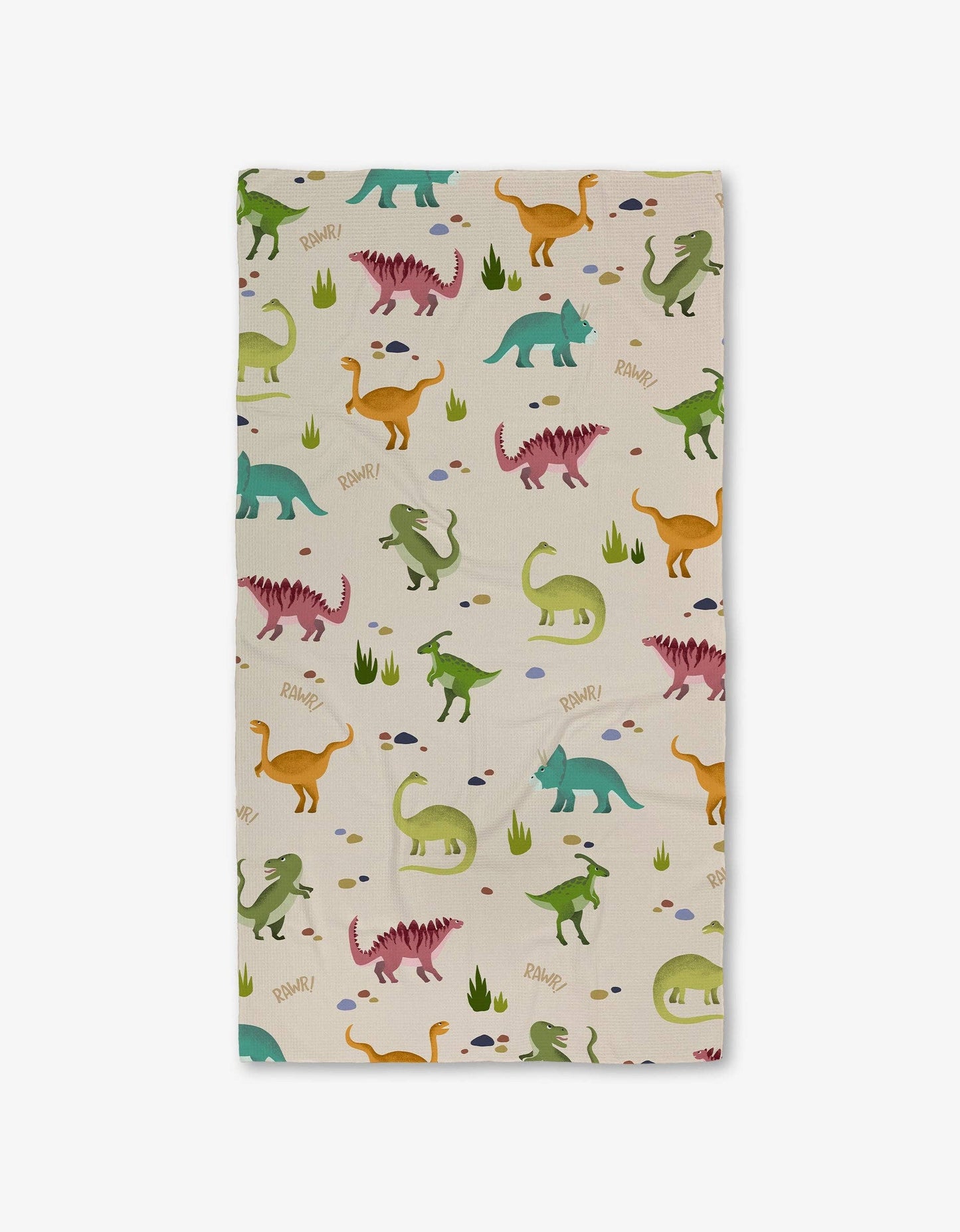 Geometry - Dancing Dinos Luxe Bath Towel