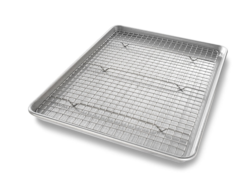 USA Pan Half Sheet Nonstick Cooling Rack and Pan Set