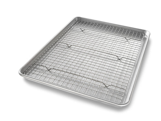 USA Pan Half Sheet Nonstick Cooling Rack and Pan Set
