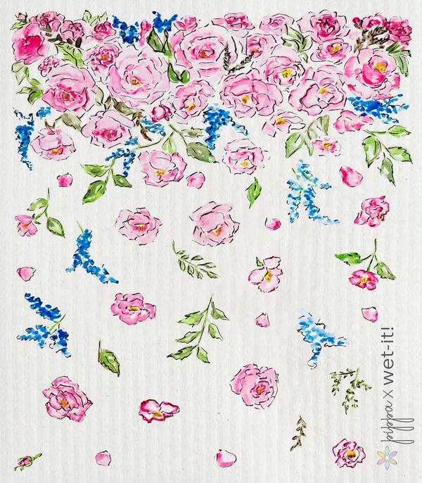 Wet it Flower Shower Swedish Dishcloth