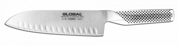 Global Classic Santoku Knife, Hollow Edge