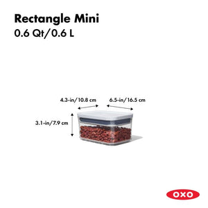 OXO Pop Container Rectangle Mini- 0.6 Qt