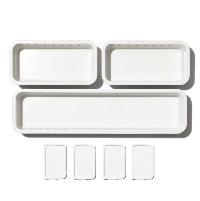 OXO Slim Adjustable Drawer Bin Set