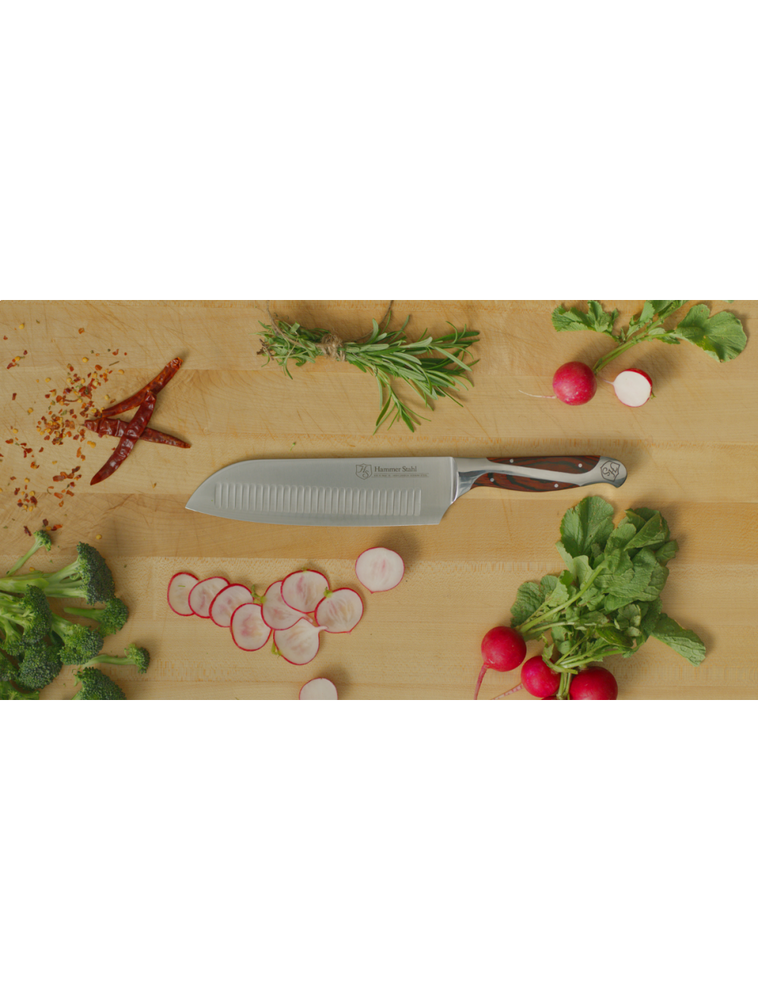 
            
                Load image into Gallery viewer, Hammer Stahl Santoku Knife - 7.5&amp;quot;
            
        