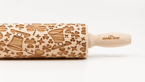 Wooden Corner St Patrick's Day Rolling Pin - Small