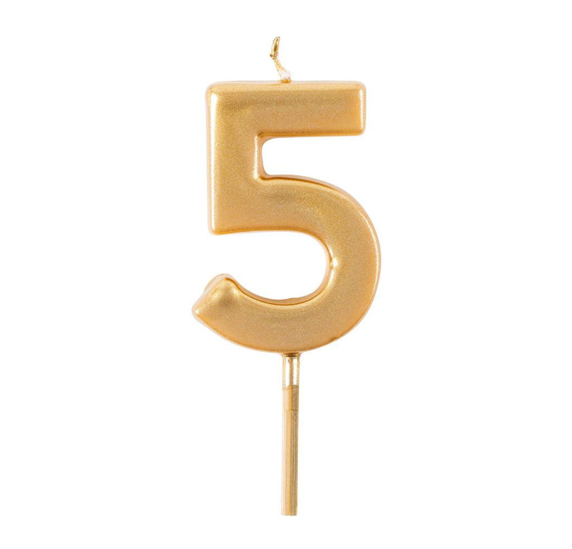 Caspari Birthday Candle Number Gold