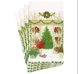 Caspari Winter Conservatory Paper Guest Towel Napkins, Set of 15