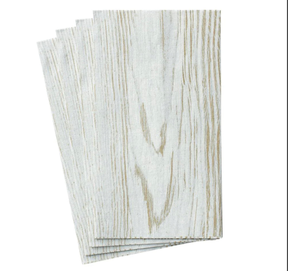 
            
                Load image into Gallery viewer, Caspari Faux Bois Birch Paper Linen Guest Towel Napkins
            
        