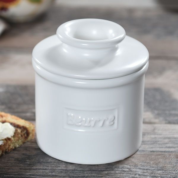Butter Bell Crock Cafe Matte White