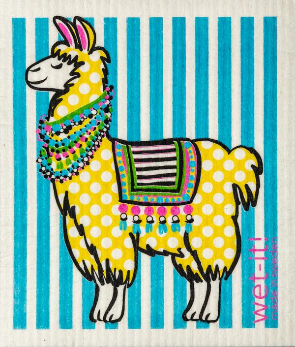 Wet it Llama Swedish Dishcloth