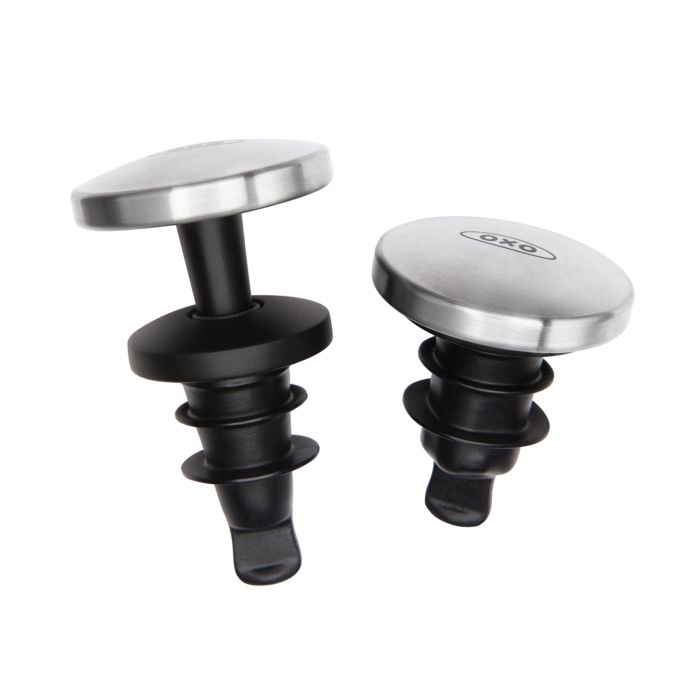OXO Steel Spill Proof Wine Stopper Set