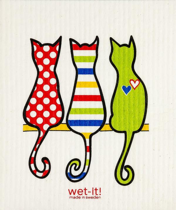 Wet it Cat Lover Multi Swedish Dishcloth