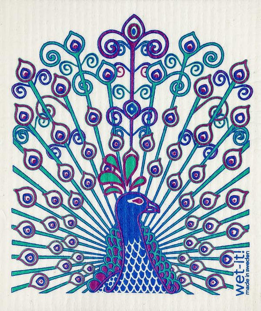 Wet it Peacock Swedish Dishcloth